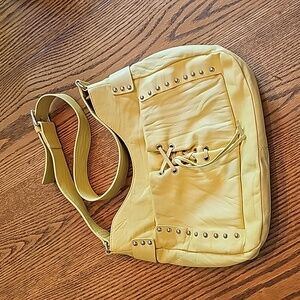 Yellow leather Capaccioli Handbag...made in Italy!